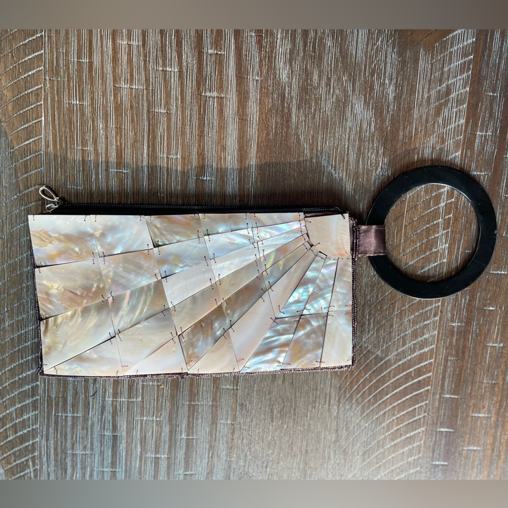 Mod by Design | Mother of Pearl | Glass Bead | Wristlet | Clutch | 5.25 x 10